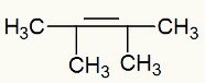Fórmula estrutural do 2,3-dimetil-but-2-eno