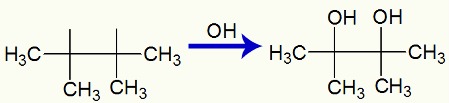 Interação de grupos OH nas valências livres criadas no 2,3-dimetil-but-2-eno