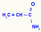 Fórmula estrutural da acrilamida