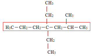 Cadeia principal em molécula ramificada