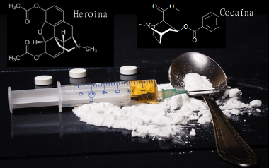 A heroína e a cocaína são exemplos de alcaloides usados como drogas que já arruinaram a vida de muitas pessoas