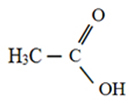 Fórmula estrutural do ácido etanoico