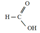 Fórmula estrutural do ácido metanoico