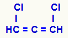 Fórmula estrutural de um alcadieno acumulado