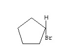 O bromociclopentano não é um isômero cis-trans